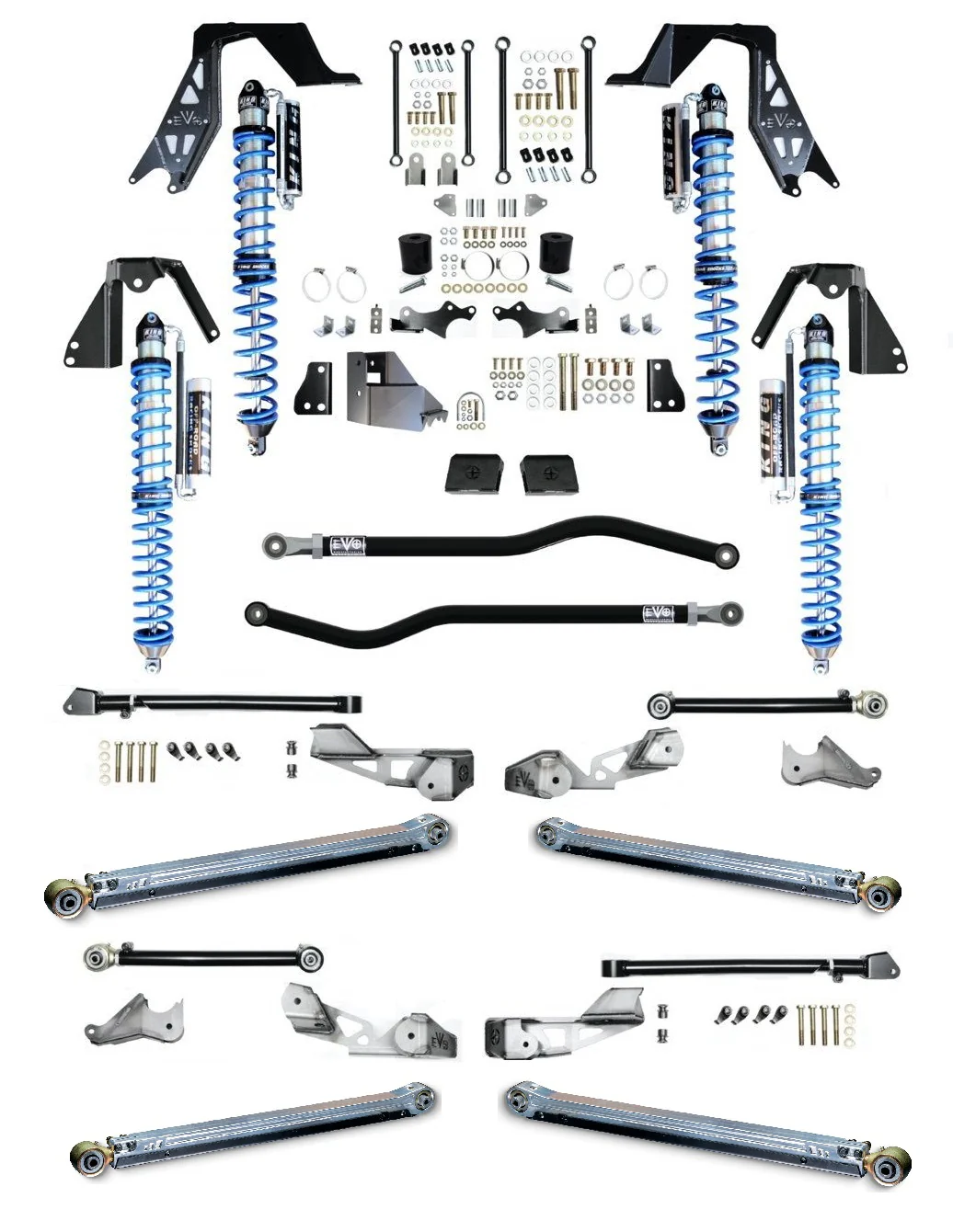 JLU DIESEL 3-5 inch LIFT KING 2.5 inch COILOVER PRO SUSPENSION SYSTEMS ( 4-Door ) JEEP WRANGLER - Image 9