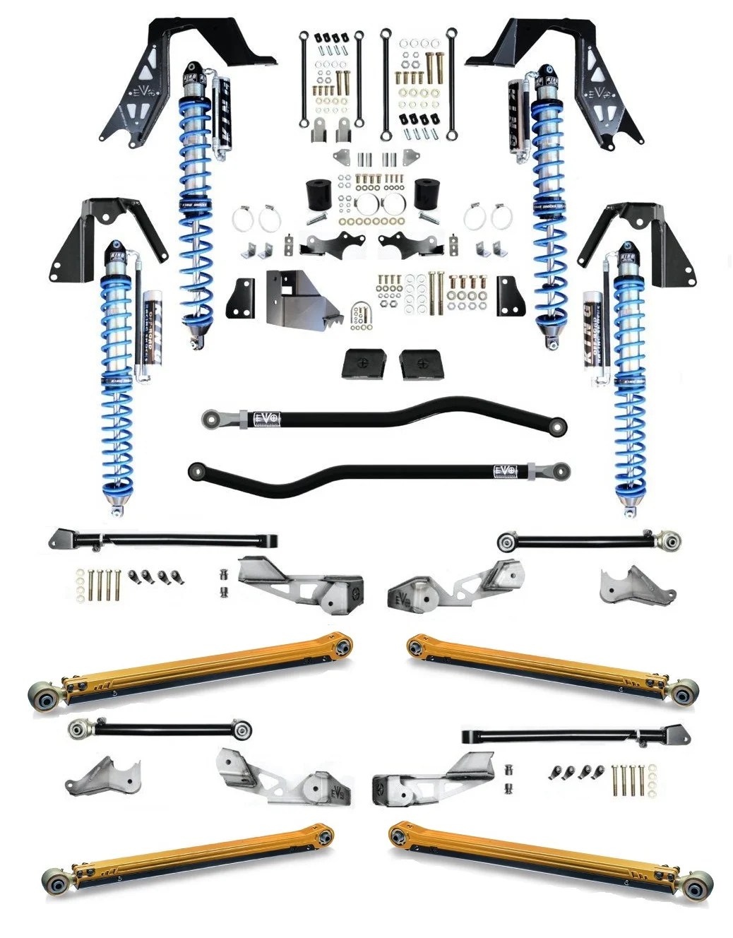 JLU (4-Door) GAS 3-5 INCH LIFT KING 2.5 INCH COILOVER PRO SUSPENSION SYSTEMS JEEP WRANGLER - Image 11
