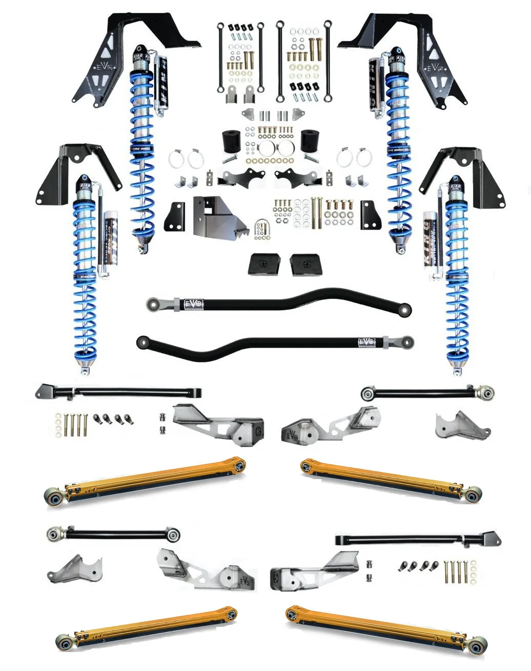JLU (4-Door) GAS 3-5 INCH LIFT KING 2.5 INCH COILOVER PRO SUSPENSION SYSTEMS JEEP WRANGLER - Image 9