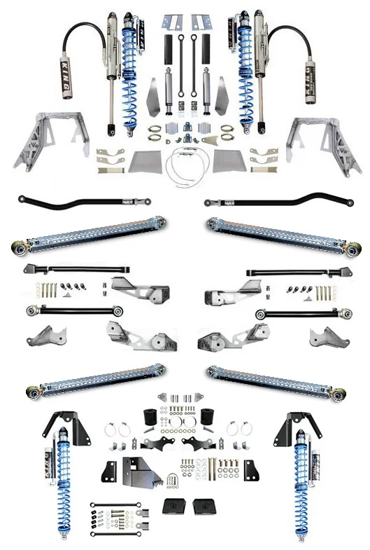 JLU KING Front 3-5 Inch front 2.5 Inch Double Throwdown Rear 2.5 Inch Coilover Bypass HC Long Arm PRO PLUS, BLACK, 4 Door 2.0 or 3.6L Gas JEEP WRANGLER - Image 11