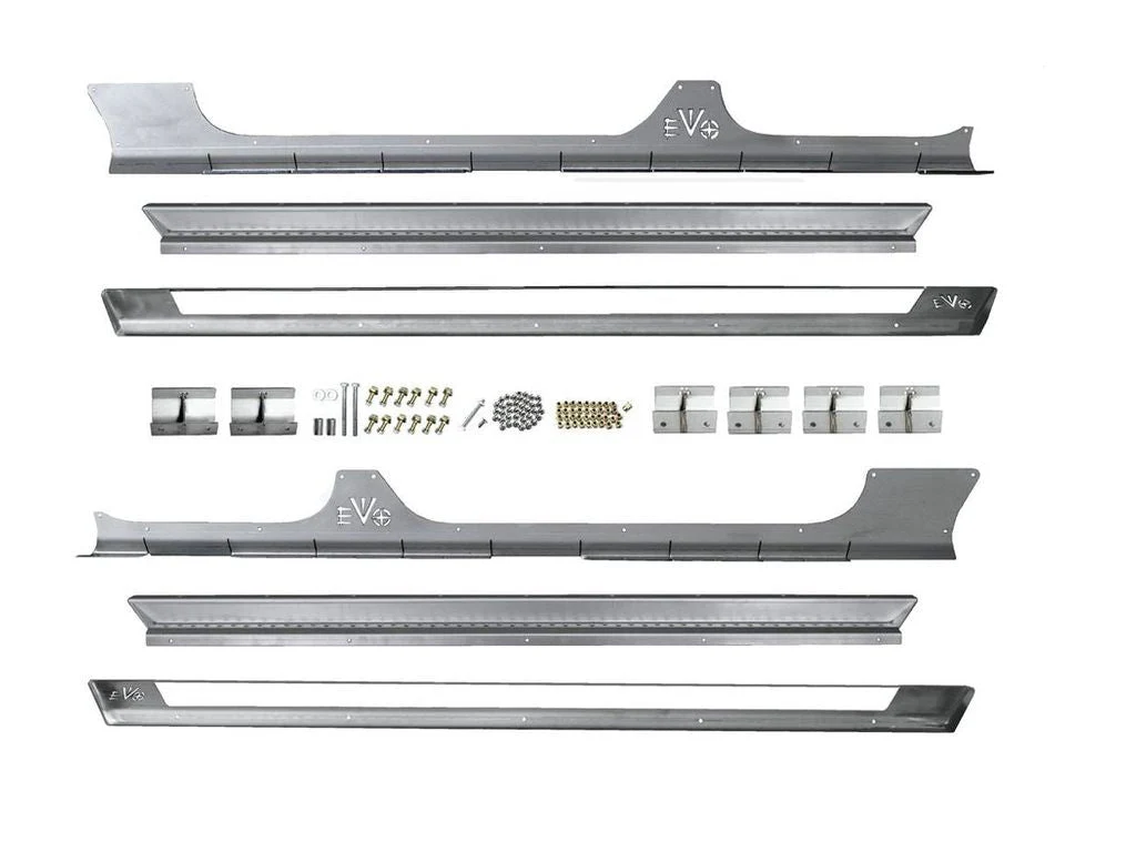 ROCKER STEPS WITH OPTIONAL BODY ROCKSKINS, 4 DOOR FOR JLU - Image 8